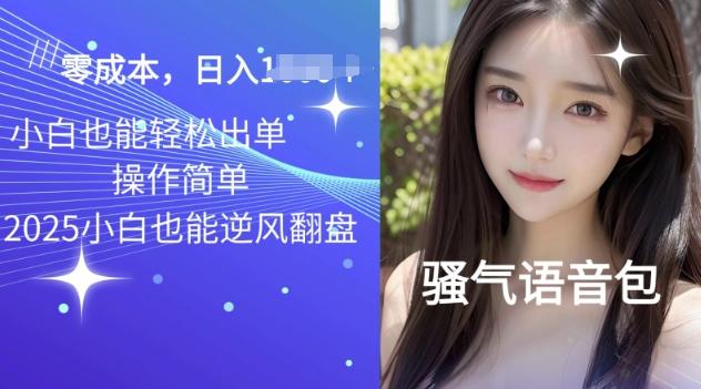 2025骚气导航语音包项目,零基础小白单日变现多张