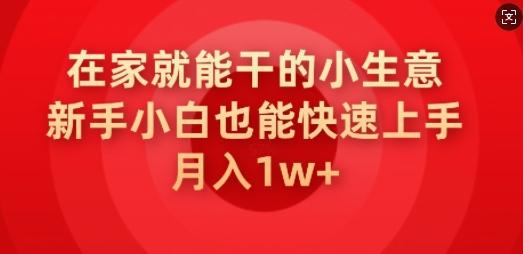 图片[1]-在家就能干的小生意，新手小白也能快速上手，月入1w