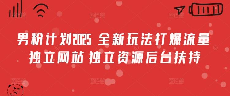 图片[1]-男粉计划2025  全新玩法打爆流量 独立网站 独立资源后台扶持