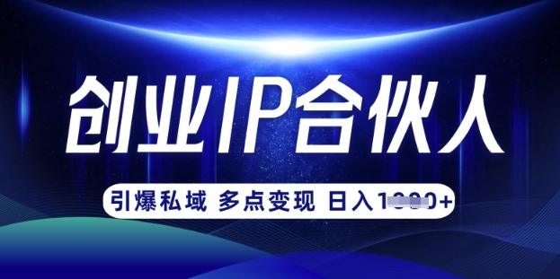 图片[1]-云帆·创业ip合伙人打造3.0，从0到1教你做网创，实现月入过W
