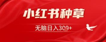 小红书种草，一台手机即可，无脑日入3张