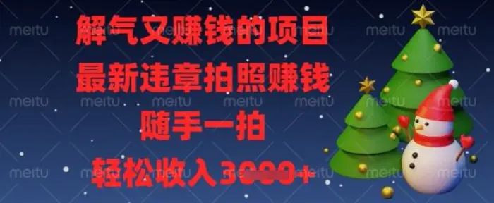 图片[1]-解气又挣钱的项目，最新违章拍照挣钱，随手一拍，轻松收入数张