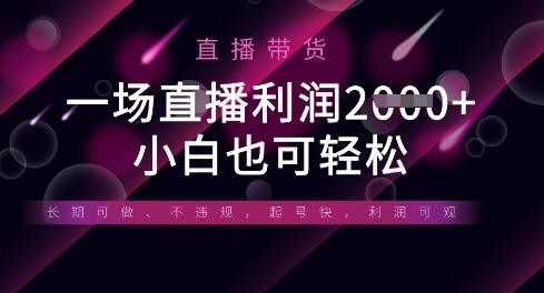 图片[1]-半无人直播带货，一场利润数张，适合所有平台玩法，小白也可轻松