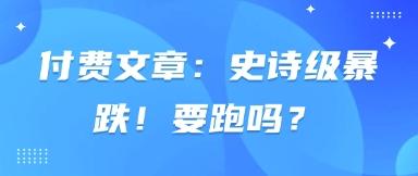 图片[1]-付费文章：史诗级暴跌！要跑吗？