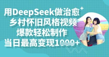 图片[1]-用DeepSeek做治愈乡村怀旧风格视频，爆款轻松制作，当日最高变现多张