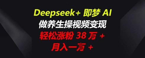 图片[1]-Deepseek+即梦AI，做养生操视频变现，轻松涨粉38W+，月入一W+