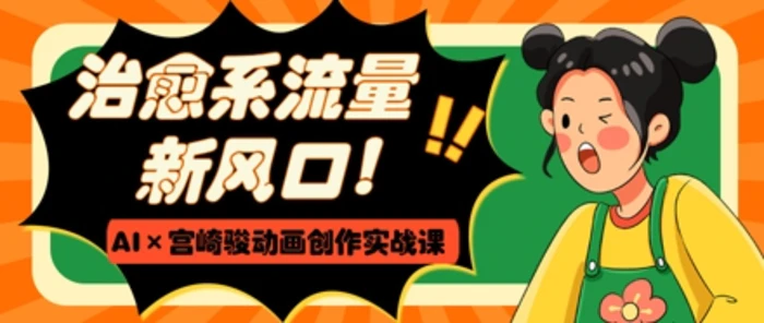 图片[1]-治愈系流量新风口，AI+宫崎骏动画创作实战课，从0到1打造爆款视频