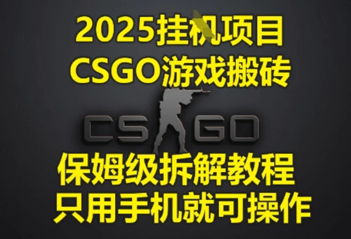 图片[1]-2025挂G项目，CSGO游戏搬砖，保姆级拆解教程，只用手机就可操作