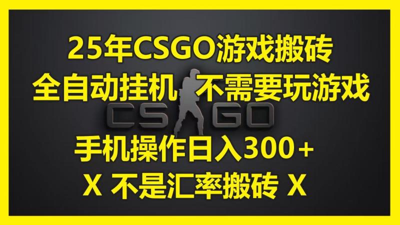 图片[1]-25年CSGO游戏搬砖，全自动挂机，不需要玩游戏，手机操作日入300+。(不是汇率搬砖)