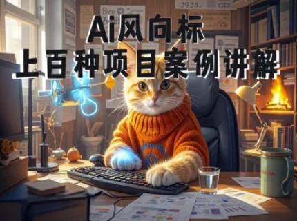 图片[1]-Ai风向标-附100种项目案例玩法-0基础小白到大神ai视频商业应用教学