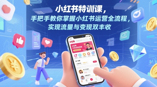 图片[1]-小红书特训课，手把手教你掌握小红书运营全流程，实现流量与变现双丰收