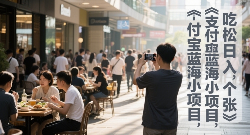 支付宝蓝海小项目,吃饭逛街拍个照,轻松日入1张