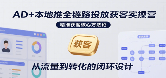 图片[1]-AD+本地推全链路投放获客实操营，快速掌握精准获客技巧，当天投放当天转化高效营销