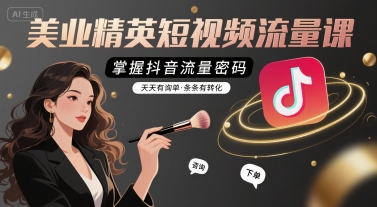 图片[1]-美业精英短视频流量课，掌握抖音流量密码，天天有询单，条条有转化