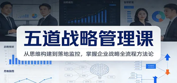 五道战略管理课：从思维构建到落地监控，掌握企业战略全流程方法论