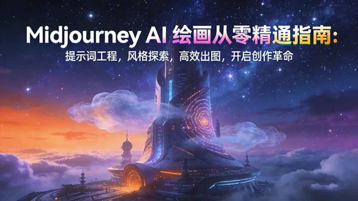 Midjourney AI绘画从零精通指南：提示词工程，风格探索，高效出图，开启创作革命