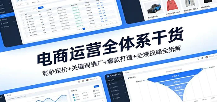 电商运营全体系干货,竞争定价+关键词推广+爆款打造+全域战略全拆解