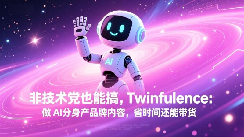 非技术党也能搞!Twinfluence:做 AI 分身产品牌内容,省时间还能带货
