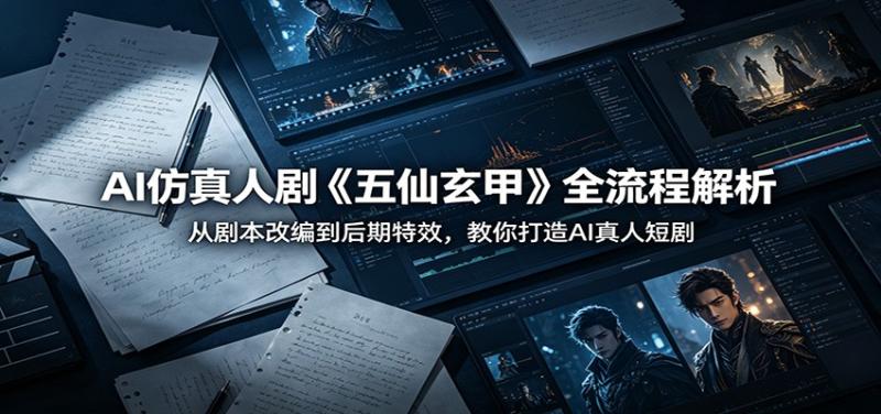 AI仿真人剧《五仙玄甲》全流程解析：从剧本改编到后期特效，教你打造AI真人短剧