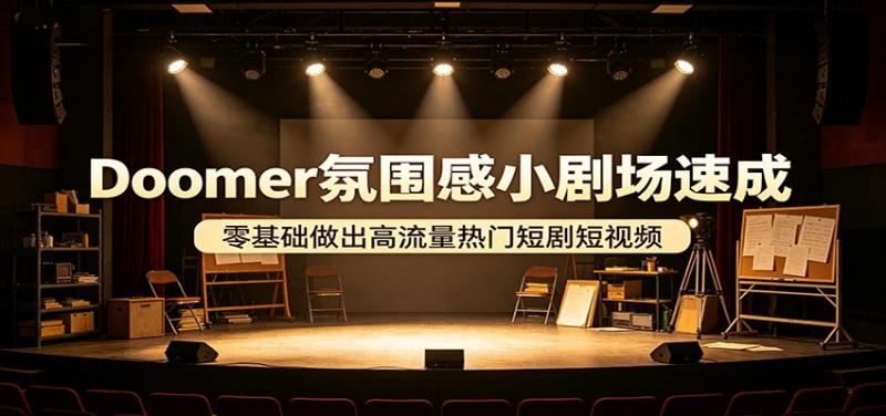 Doomer氛围感小剧场速成，零基础做出高流量热门短剧短视频