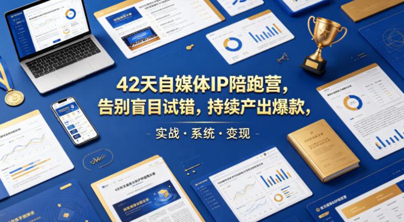 42天自媒体IP陪跑营，告别盲目试错，持续产出爆款，实战·系统·变现（更新2026）