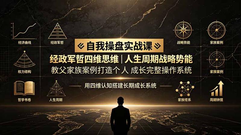 自我操盘实战课✧经政军哲四维思维｜人生周期战略势能｜教父家族案例打造个人成长完整操作系统